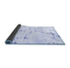 Sideview of Abstract Blue Modern Rug, abs2086blu