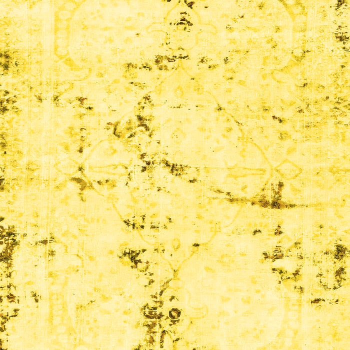 Machine Washable Abstract Yellow Modern Rug, wshabs2086yw