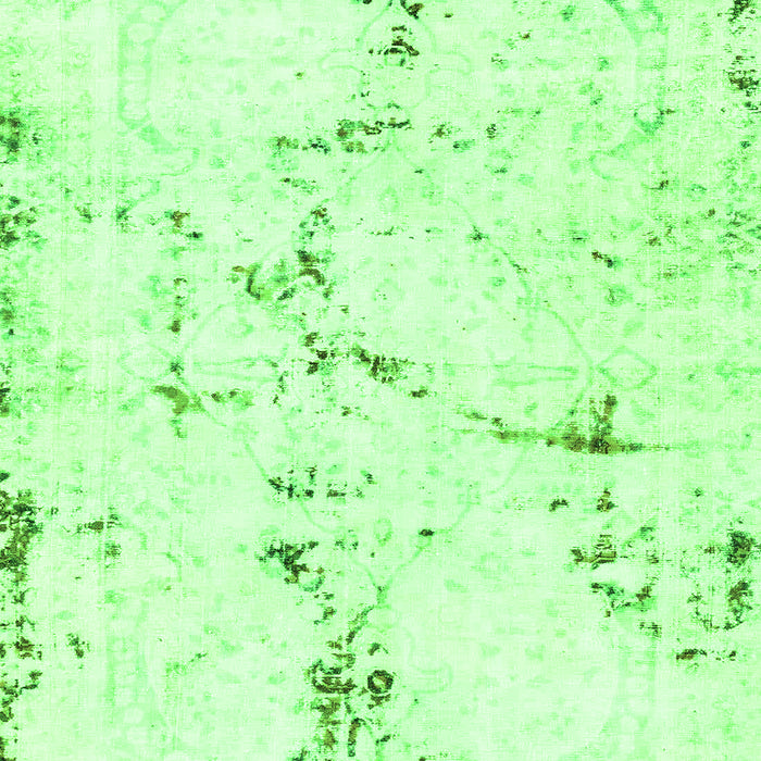 Machine Washable Abstract Green Modern Area Rugs, wshabs2086grn