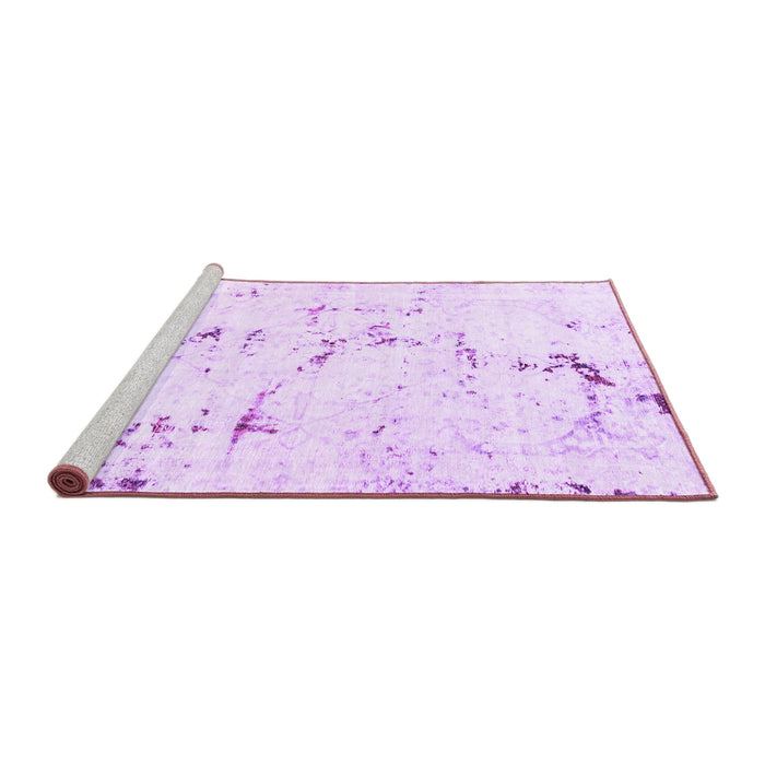 Sideview of Machine Washable Abstract Purple Modern Area Rugs, wshabs2086pur