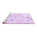 Sideview of Machine Washable Abstract Purple Modern Area Rugs, wshabs2086pur