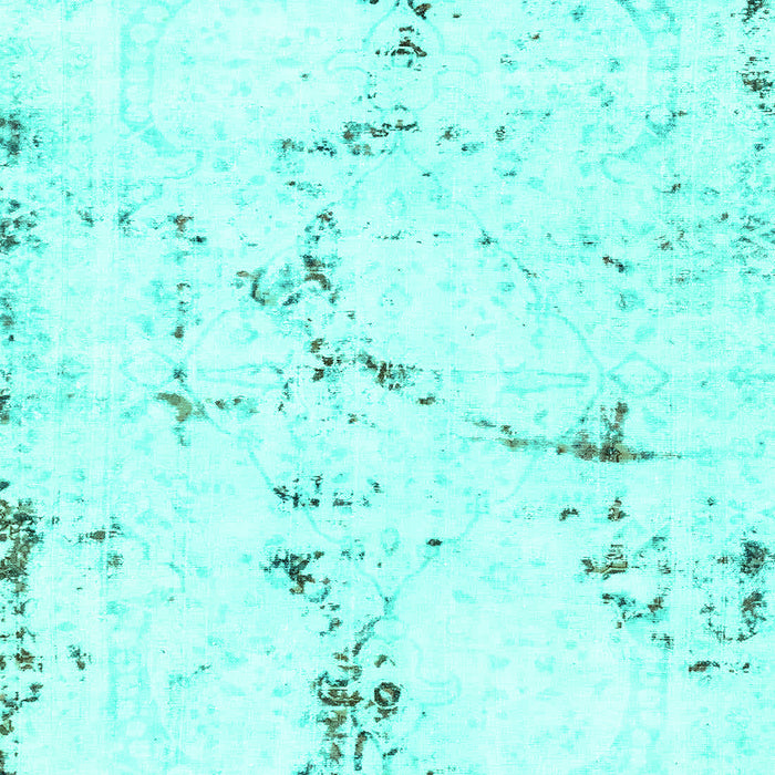 Machine Washable Abstract Turquoise Modern Area Rugs, wshabs2086turq