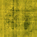 Square Abstract Yellow Modern Rug, abs2087yw