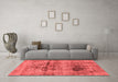 Modern Red Washable Rugs