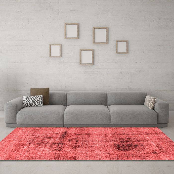 Modern Red Washable Rugs