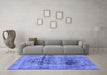 Machine Washable Abstract Blue Modern Rug in a Living Room, wshabs2087blu