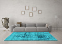 Machine Washable Abstract Light Blue Modern Rug, wshabs2087lblu