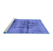 Sideview of Machine Washable Abstract Blue Modern Rug, wshabs2087blu