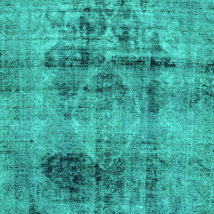 Machine Washable Abstract Turquoise Modern Area Rugs, wshabs2087turq