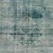 Square Abstract Dark Sea Green Modern Rug, abs2087