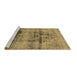 Sideview of Machine Washable Abstract Brown Modern Rug, wshabs2087brn