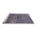 Sideview of Machine Washable Abstract Lavender Purple Rug, wshabs2088