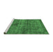 Sideview of Machine Washable Persian Emerald Green Bohemian Area Rugs, wshabs2088emgrn