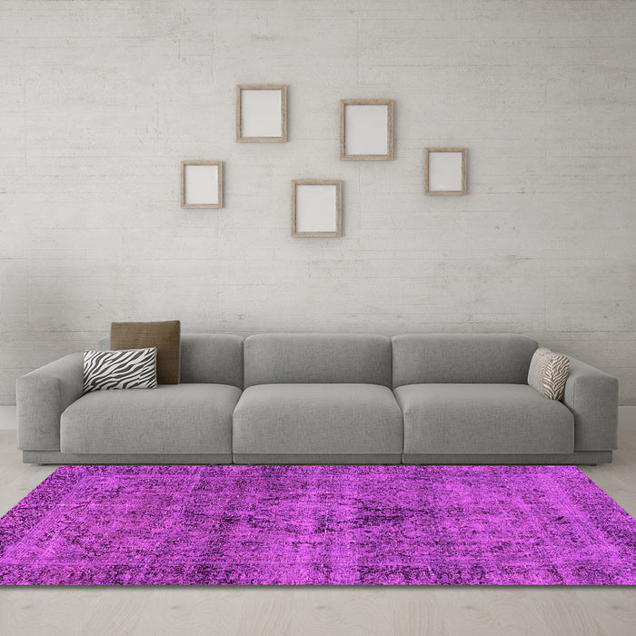 Machine Washable Persian Pink Bohemian Rug in a Living Room, wshabs2088pnk