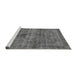 Sideview of Machine Washable Persian Gray Bohemian Rug, wshabs2088gry