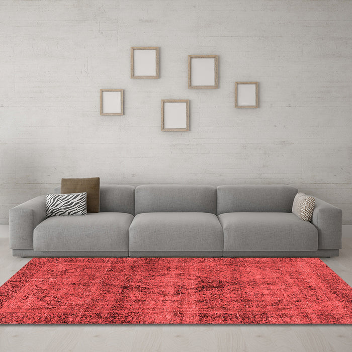 Bohemian Red Washable Rugs