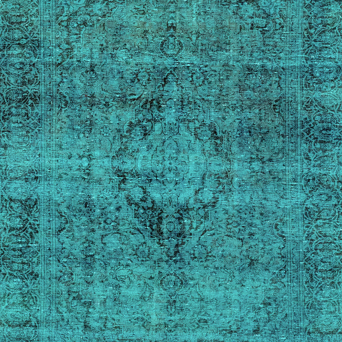 Machine Washable Persian Turquoise Bohemian Area Rugs, wshabs2088turq