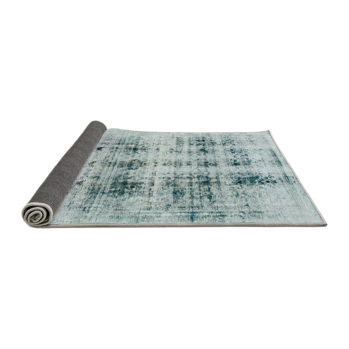 Sideview of Abstract Light Steel Blue Modern Rug, abs2089