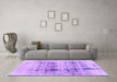 Machine Washable Abstract Purple Modern Area Rugs in a Living Room, wshabs2089pur