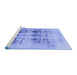 Sideview of Machine Washable Abstract Blue Modern Rug, wshabs2089blu