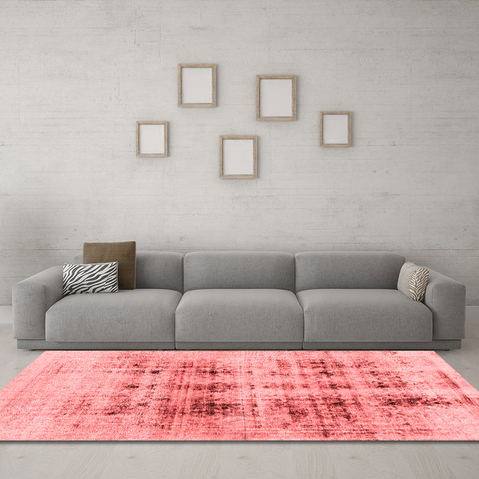 Modern Red Washable Rugs