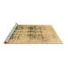 Sideview of Machine Washable Abstract Brown Modern Rug, wshabs2089brn