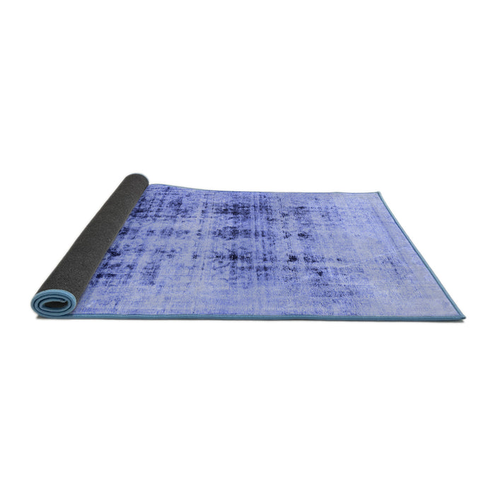 Sideview of Abstract Blue Modern Rug, abs2089blu
