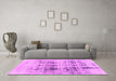 Machine Washable Abstract Pink Modern Rug in a Living Room, wshabs2089pnk