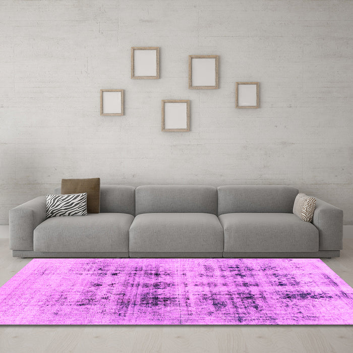 Machine Washable Abstract Pink Modern Rug in a Living Room, wshabs2089pnk