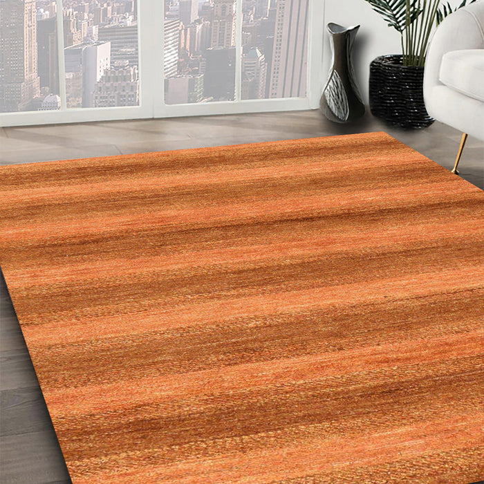 Machine Washable Abstract Orange Red Rug in a Family Room, wshabs208