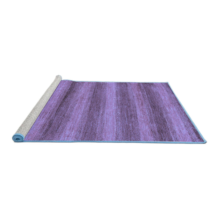 Sideview of Machine Washable Abstract Blue Modern Rug, wshabs208blu