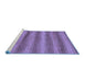 Sideview of Machine Washable Abstract Blue Modern Rug, wshabs208blu