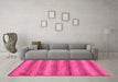 Machine Washable Abstract Pink Modern Rug in a Living Room, wshabs208pnk