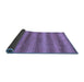 Sideview of Abstract Blue Modern Rug, abs208blu