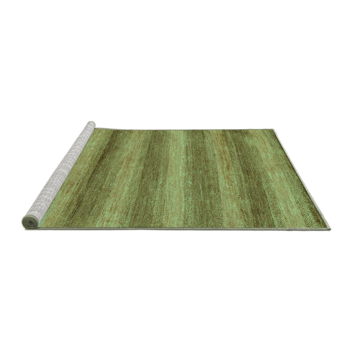 Sideview of Machine Washable Abstract Turquoise Modern Area Rugs, wshabs208turq