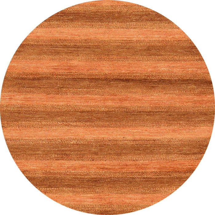 Round Machine Washable Abstract Orange Red Rug, wshabs208