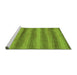 Sideview of Machine Washable Abstract Green Modern Area Rugs, wshabs208grn