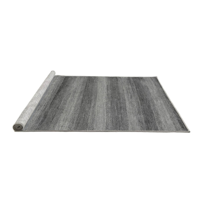 Sideview of Machine Washable Abstract Gray Modern Rug, wshabs208gry