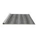 Sideview of Machine Washable Abstract Gray Modern Rug, wshabs208gry