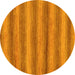 Round Abstract Yellow Modern Rug, abs208yw