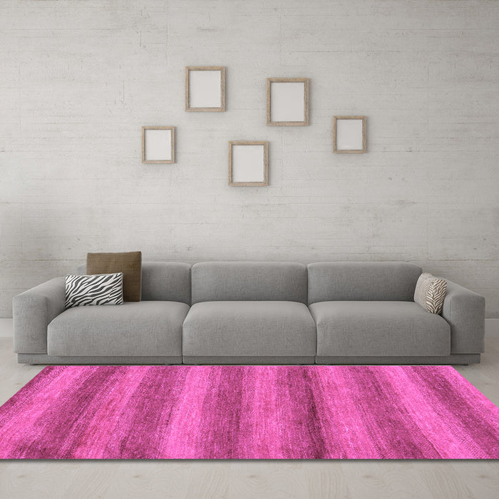Machine Washable Abstract Purple Modern Area Rugs in a Living Room, wshabs208pur