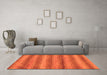 Machine Washable Abstract Orange Modern Area Rugs in a Living Room, wshabs208org