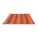 Sideview of Machine Washable Abstract Orange Modern Area Rugs, wshabs208org