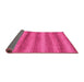 Sideview of Abstract Pink Modern Rug, abs208pnk