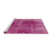 Sideview of Machine Washable Abstract Hot Pink Rug, wshabs2090