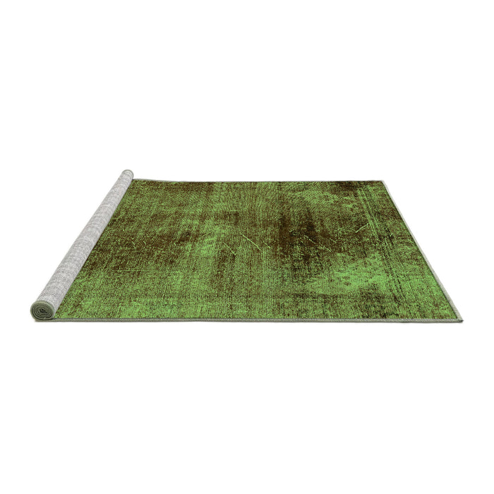 Sideview of Machine Washable Oriental Green Traditional Area Rugs, wshabs2090grn