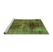 Sideview of Machine Washable Oriental Green Traditional Area Rugs, wshabs2090grn