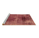 Sideview of Machine Washable Oriental Brown Traditional Rug, wshabs2090brn