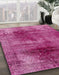 Machine Washable Abstract Hot Pink Rug in a Family Room, wshabs2090