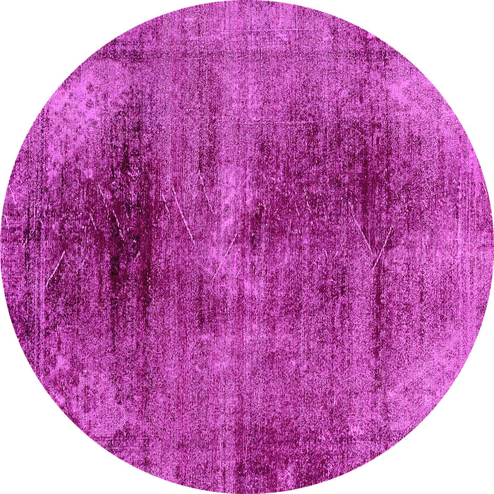 Round Oriental Pink Traditional Rug, abs2090pnk